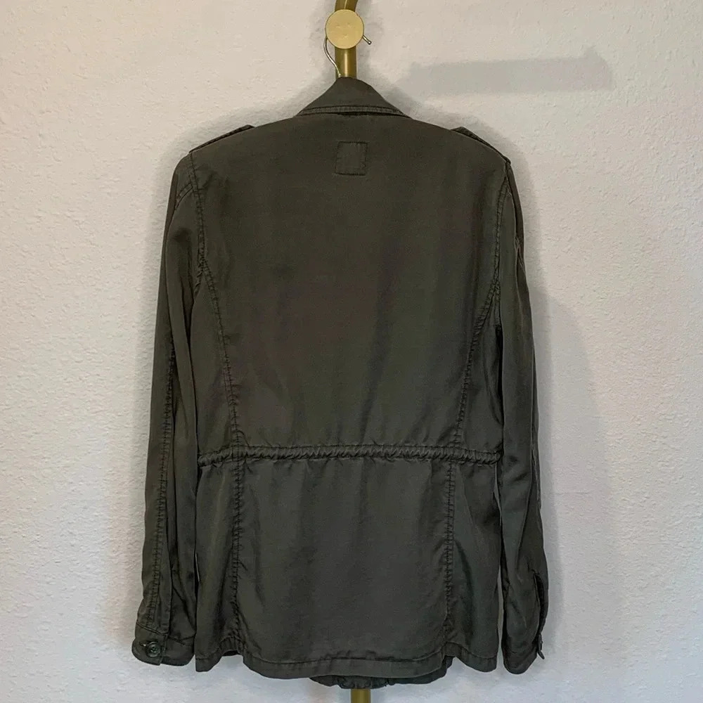 Gap Women's Military Army Green Lightweight Drawstring Waist Utility Jacket s SP - Picture 3 of 7
